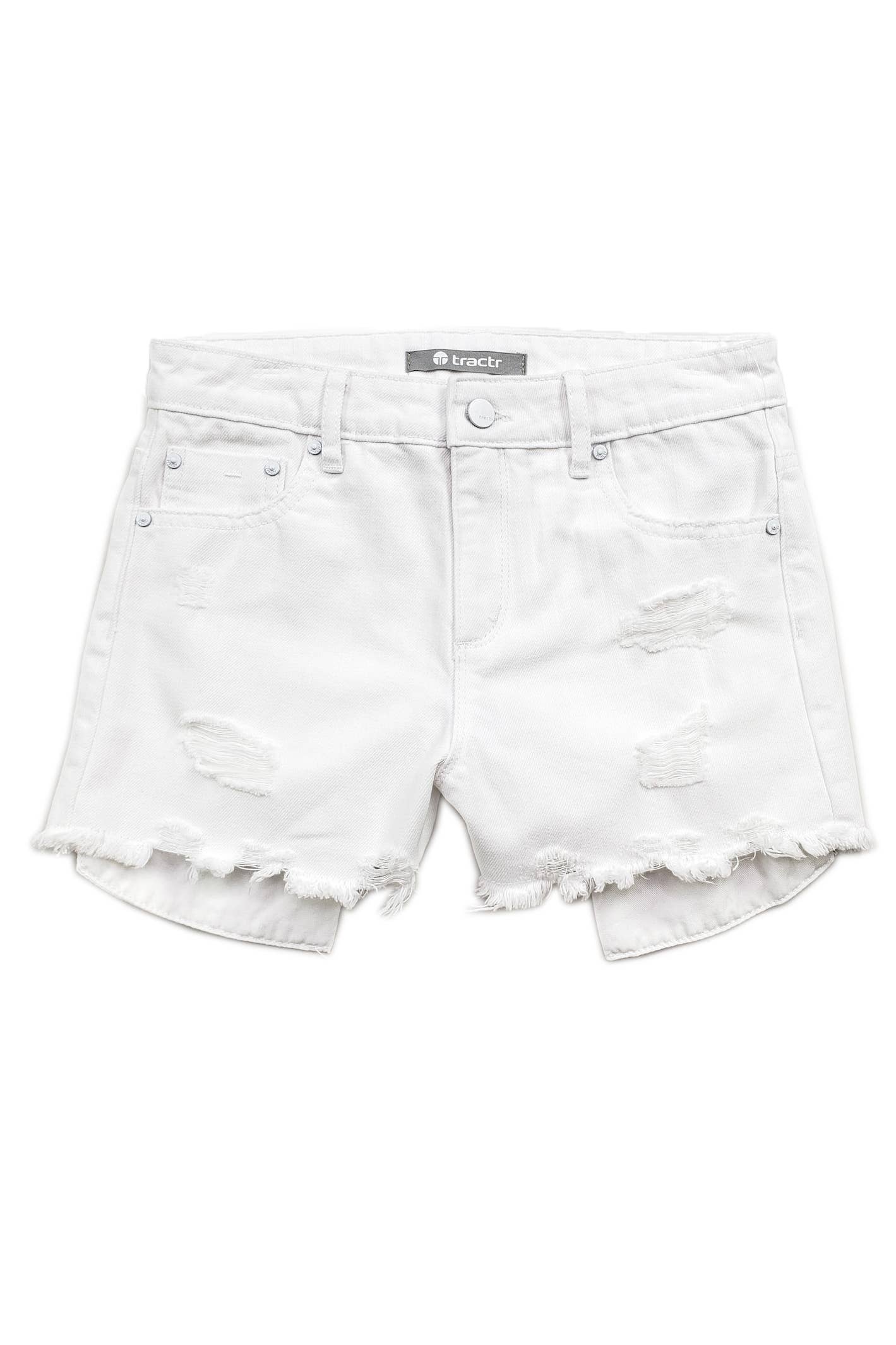 TRACTOR JEANS WEEKENDER SHORT WITH DESTRUCTION