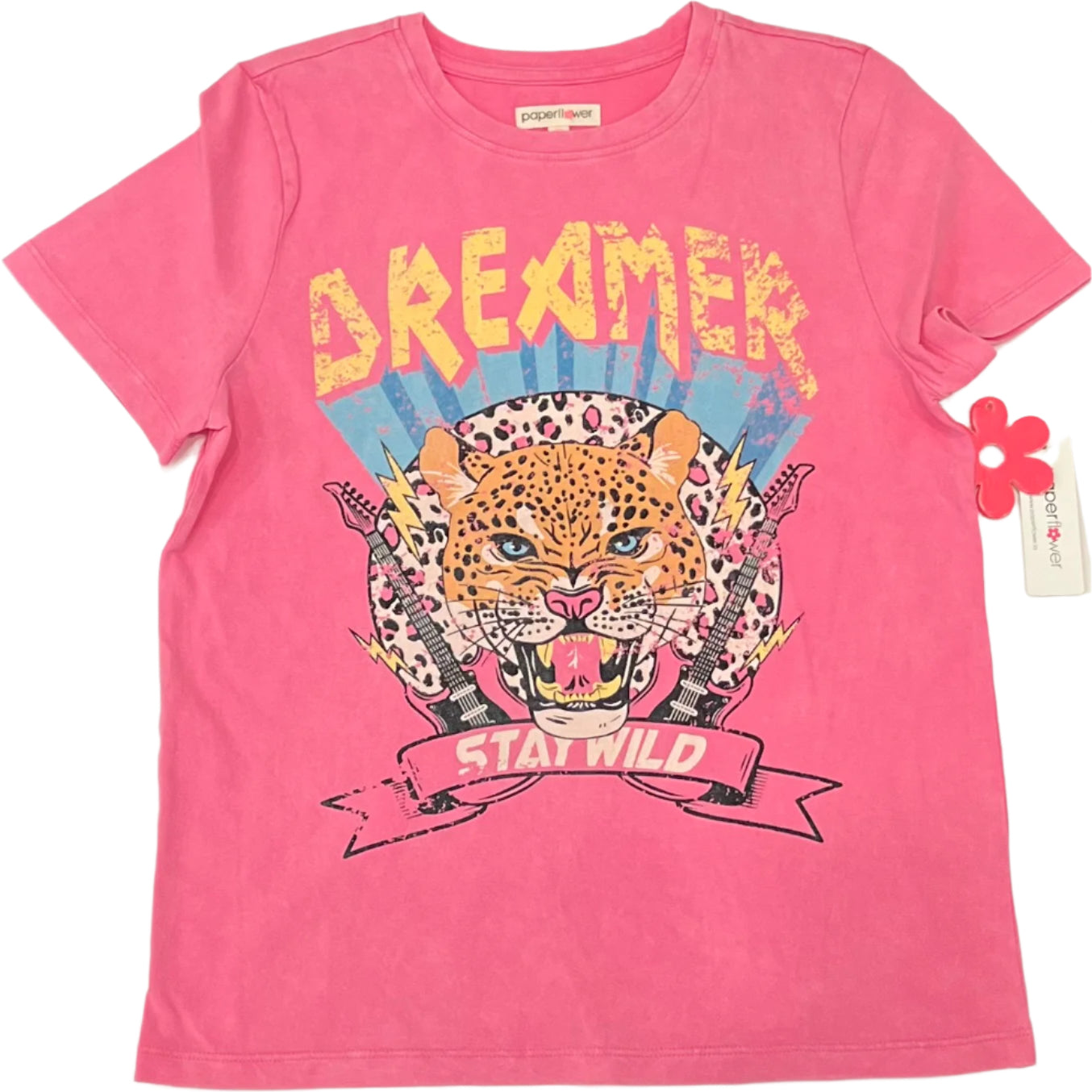 Dreamer leopard distressed graphic shirt - Joss Grace
