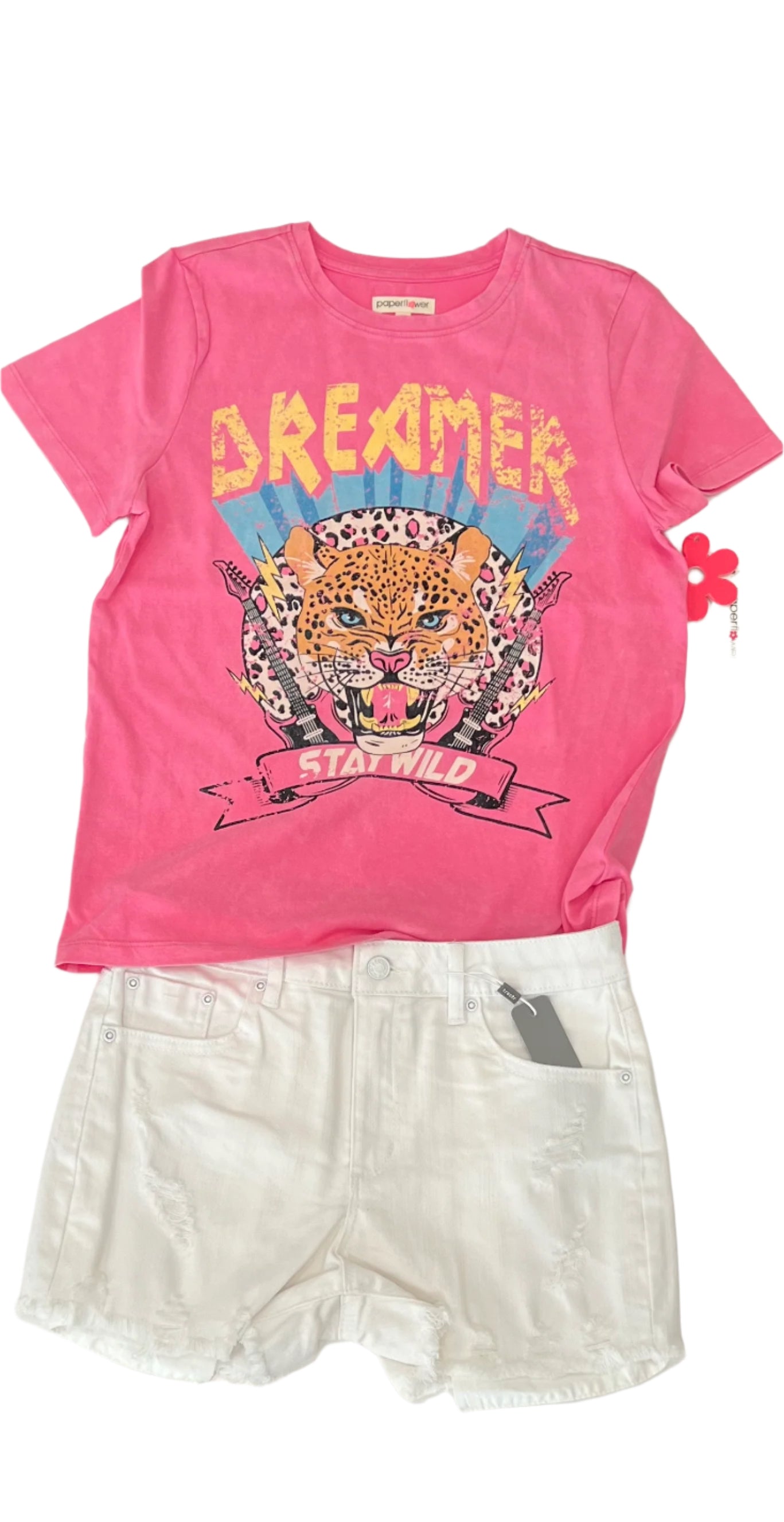Dreamer leopard distressed graphic shirt - Joss Grace