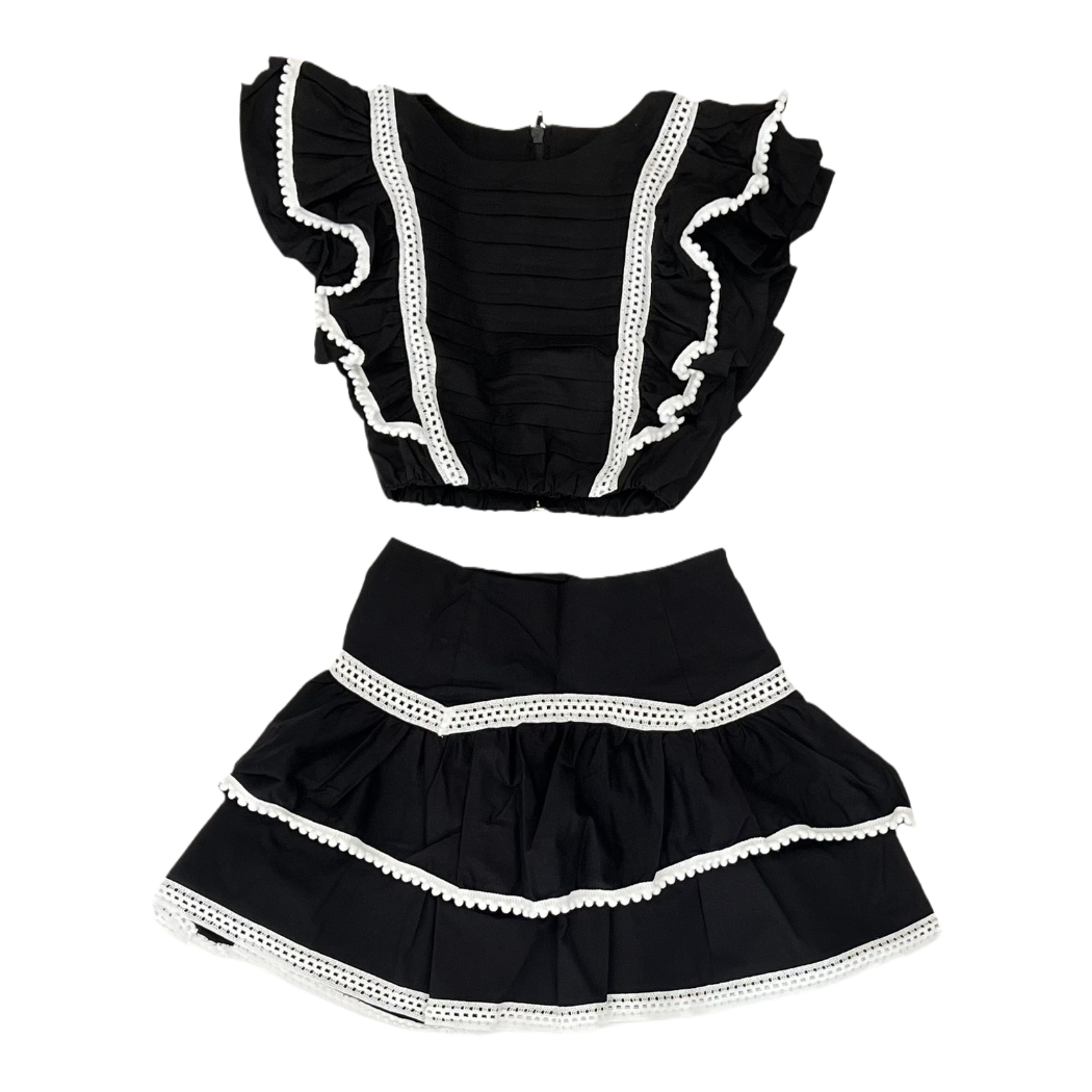 If So Black Pom Pom skirt set - Joss Grace