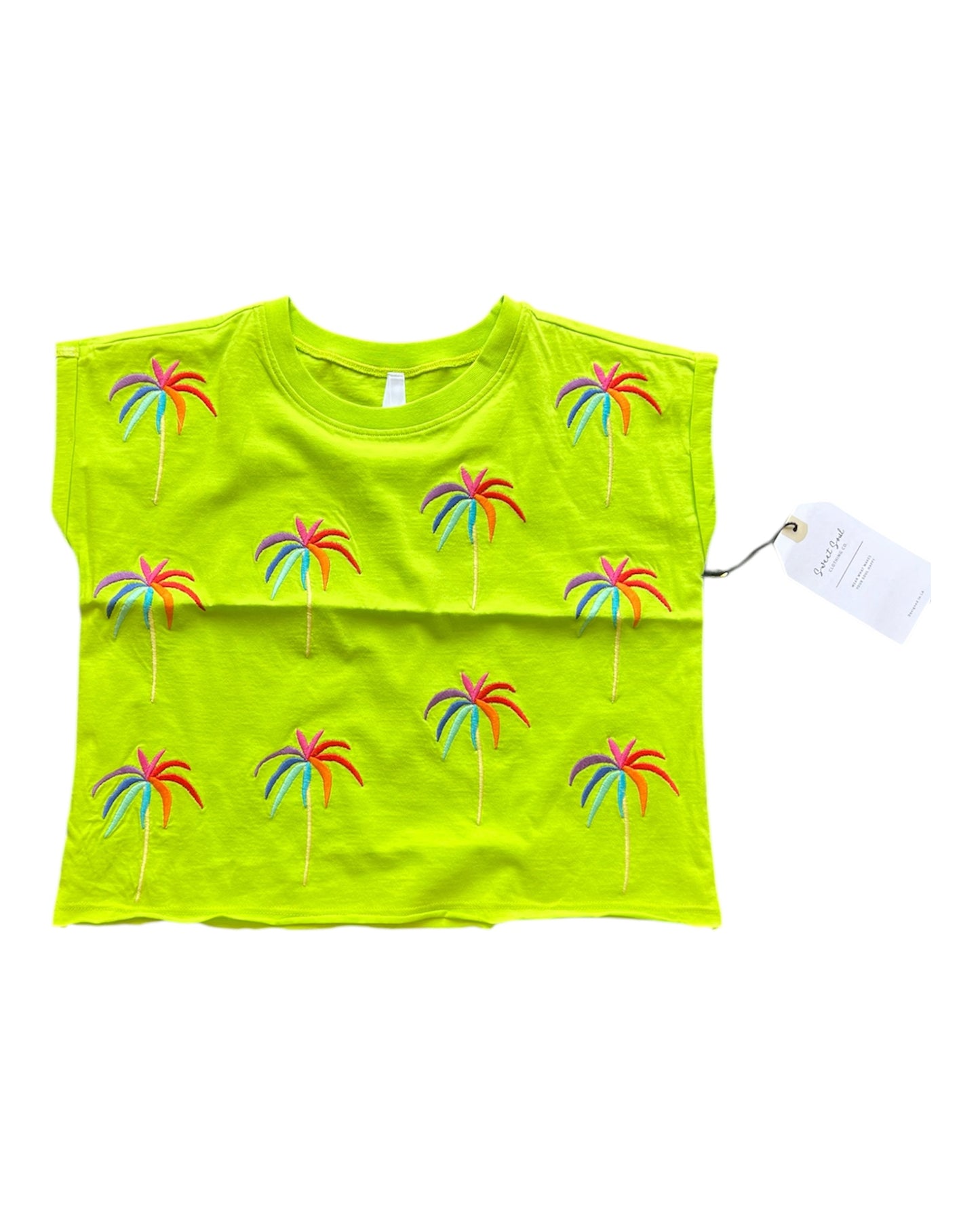 Sweet Soul Palm tree embroidery shirt - Joss Grace
