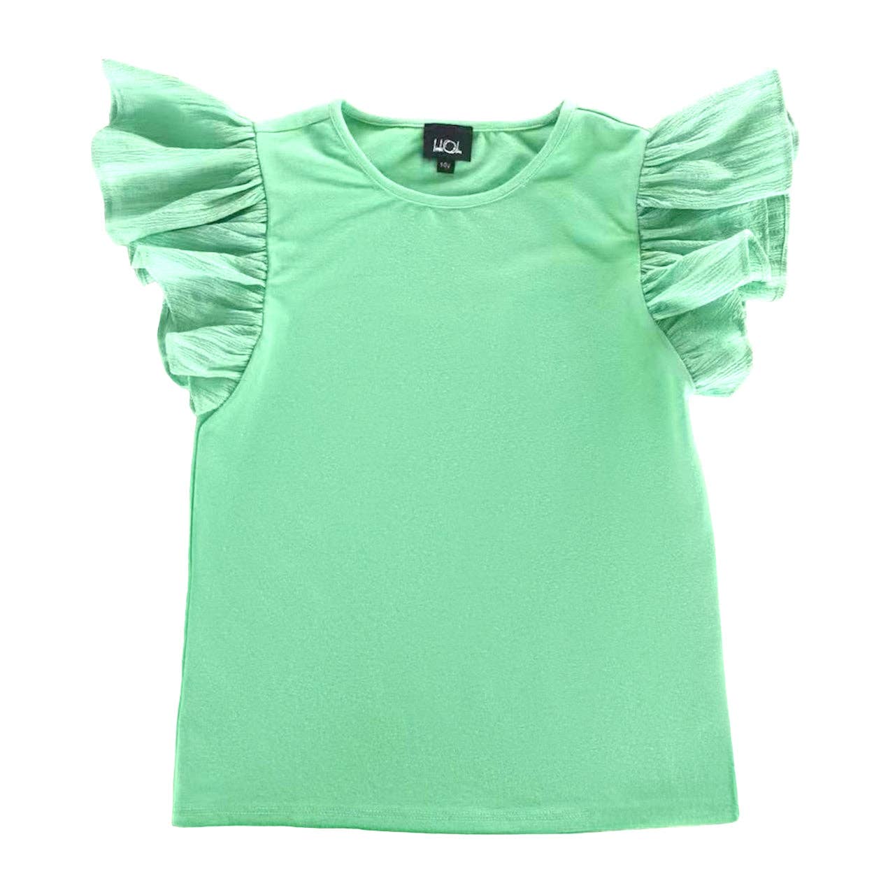 Little Olin Green Ruffle Top - Joss Grace