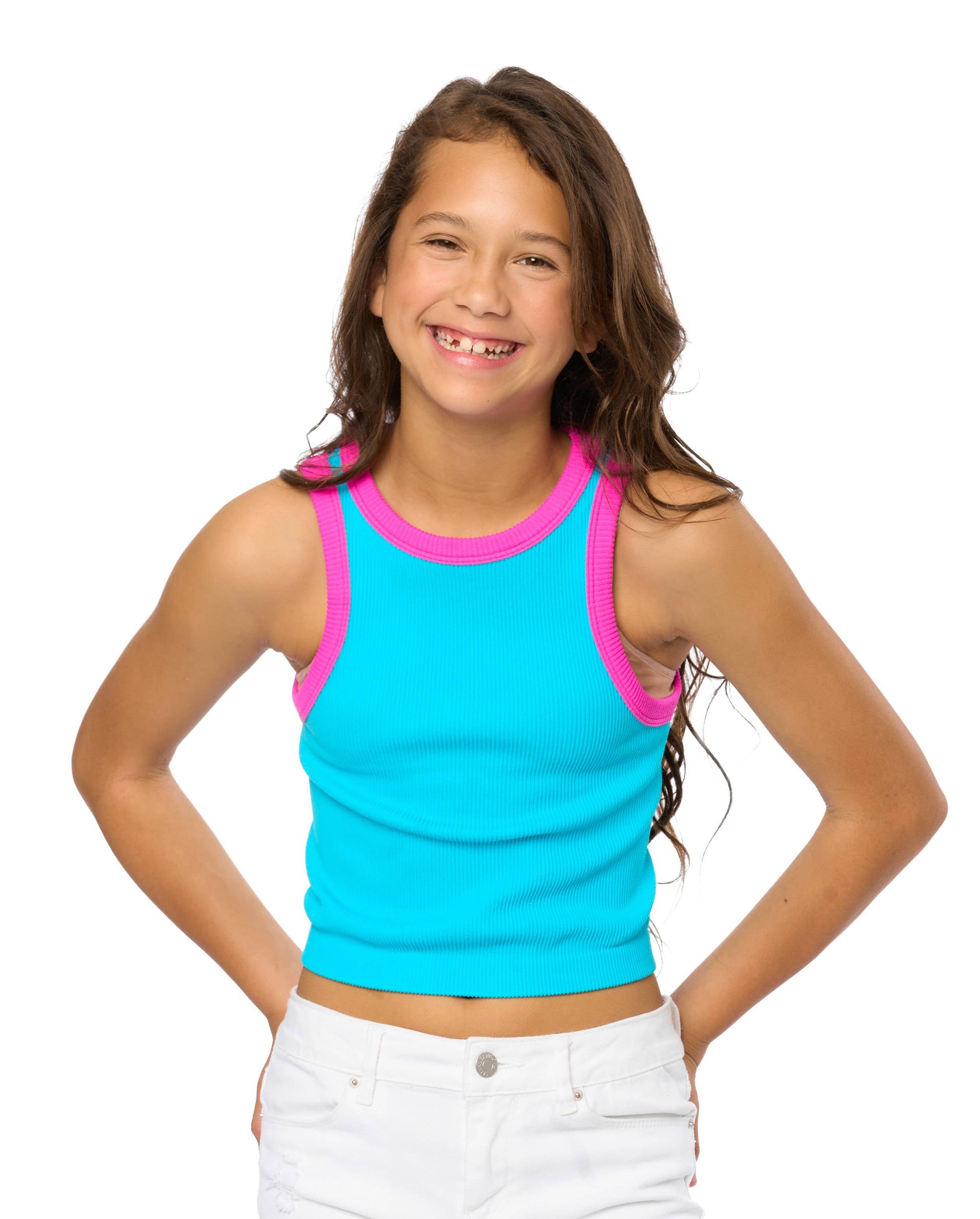 Malibu Sugar Contrast Trim Sleeveless Top - Joss Grace