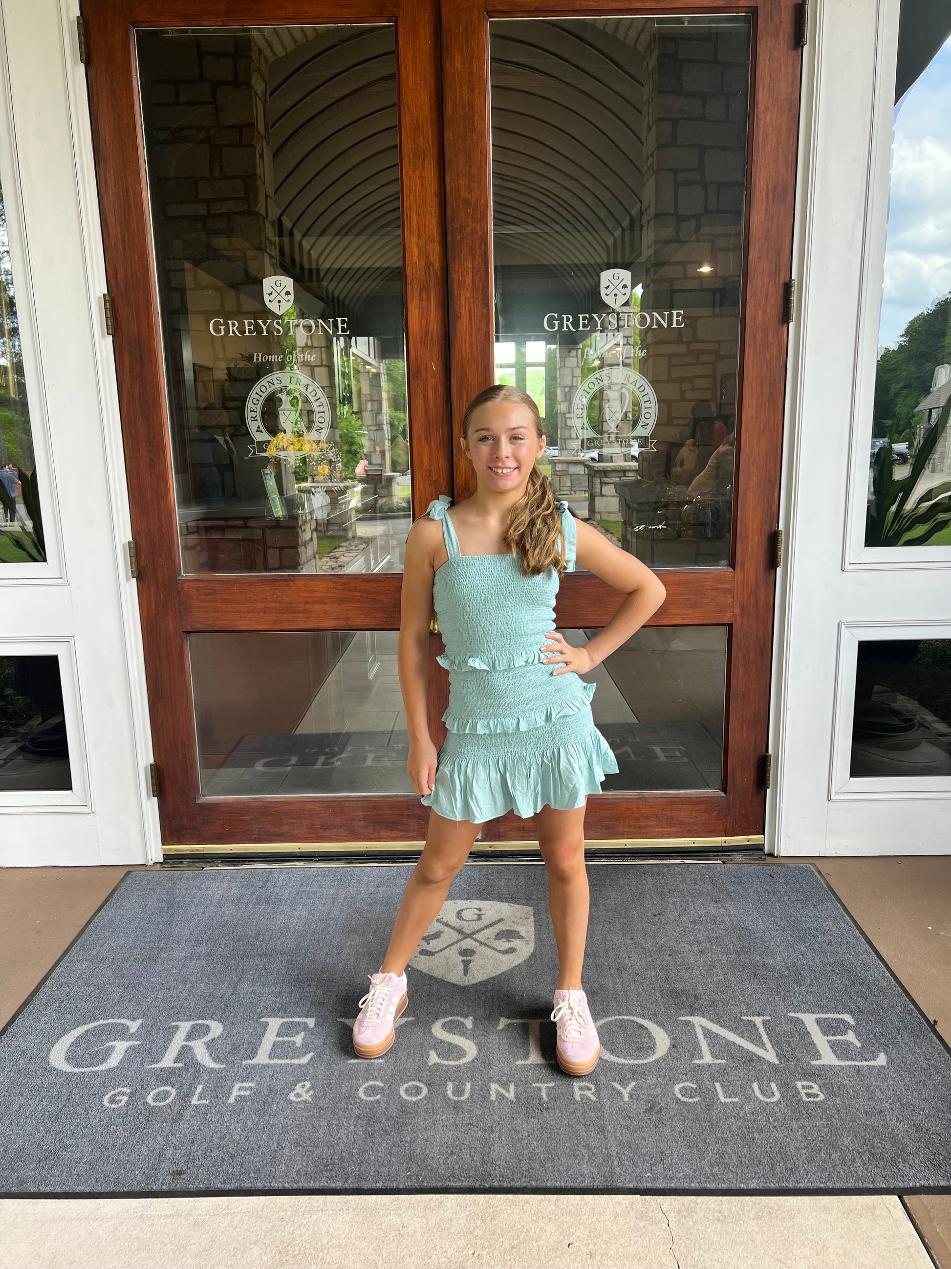If So Green Smocked Dress - Joss Grace